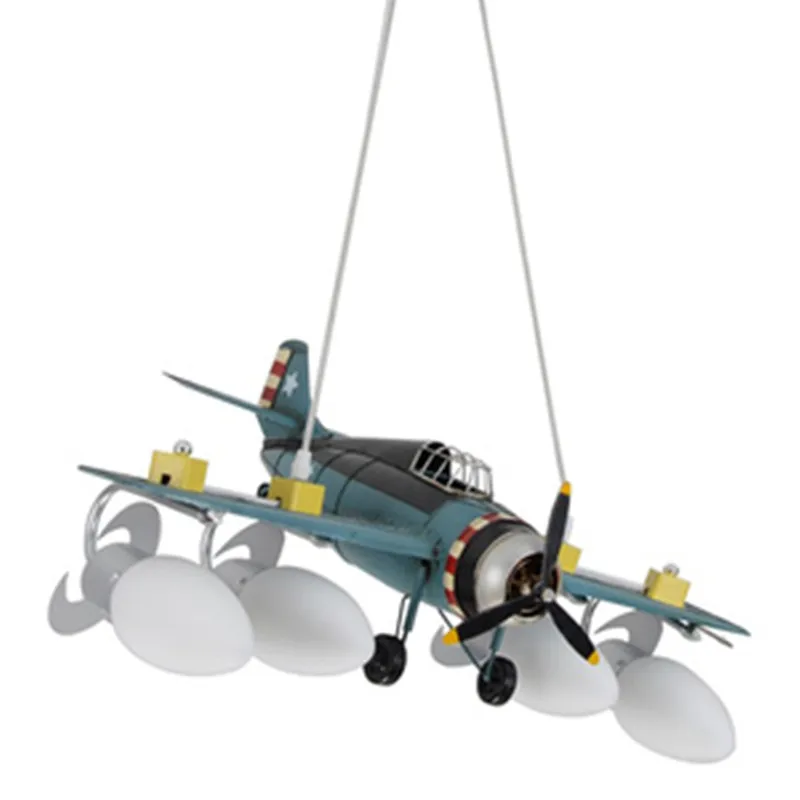 Современный подвесной светильник в виде самолета креативная Светодиодная лампа