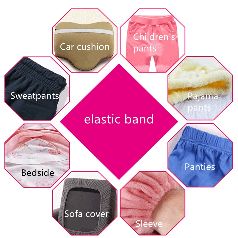 5yards/Lot High-Elastic Spandex Band Trim Sewing Elastics Ribbon White/black DIY Sew Elastic Garment Accessories 3/6/8/10/12mm | Дом и сад