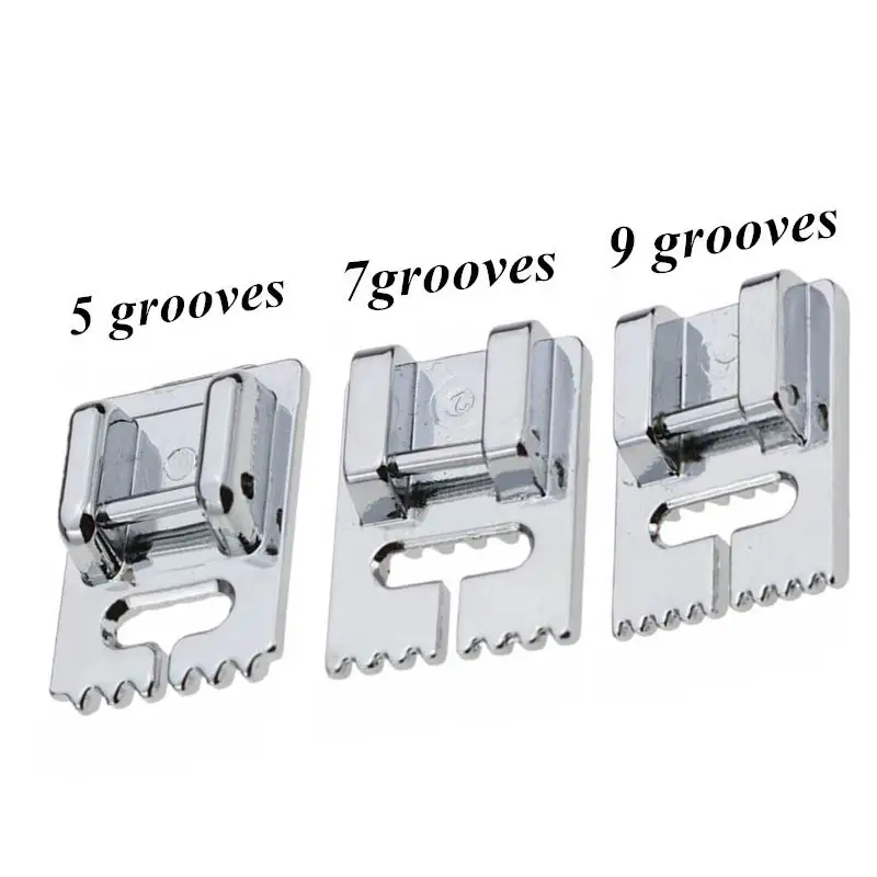 

5 /7/9 Grooves Tucker foot stainless steel household electric multifunctional sewing machine original accessories