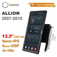android 10 0 ownice car radio 1din for toyota allion 2007 2018 car auto audio video system unit hdmi 13 3 inch 19201080