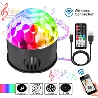 bluetooth speaker disco party lights 9 colors 9w magic ball projector stage lights usb 5v strobe light for xmas wedding show