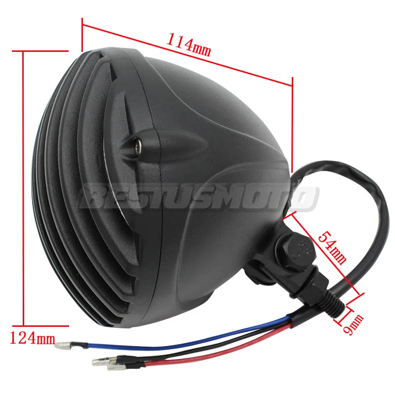 Мотоциклетная универсальная железная металлическая круглая фара Поворотная