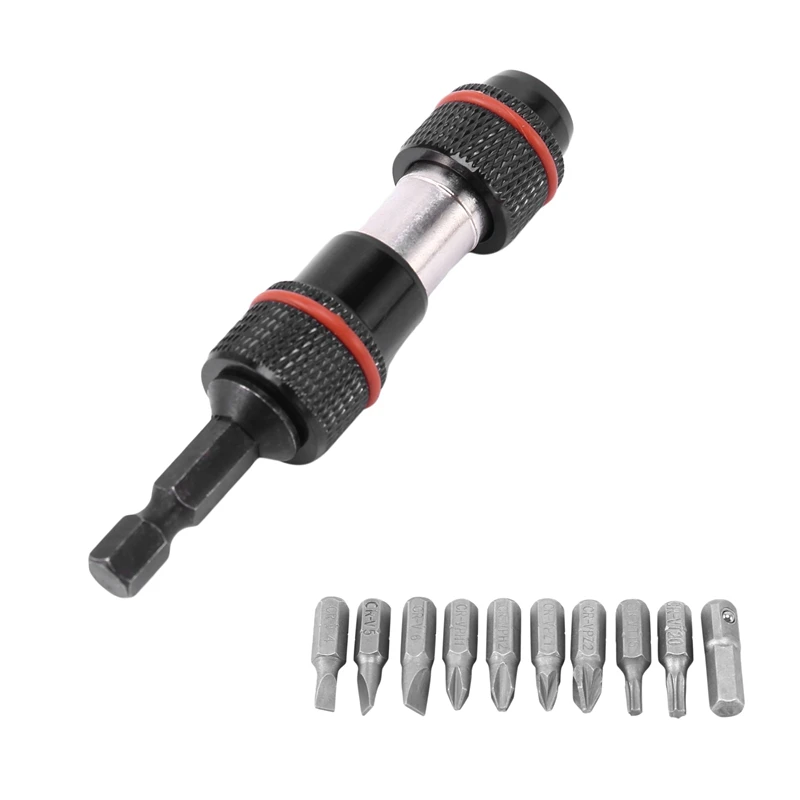 

Magnetic Screwdriver Drill Bit Holder Angle Pivoting Bit Tip Holder Drive Guide Extension Adapter