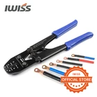 IWISS IWS-5100A наконечники батареи и открытые коннекторы для бочки обжимные инструменты работает с проводом AWG 16-4