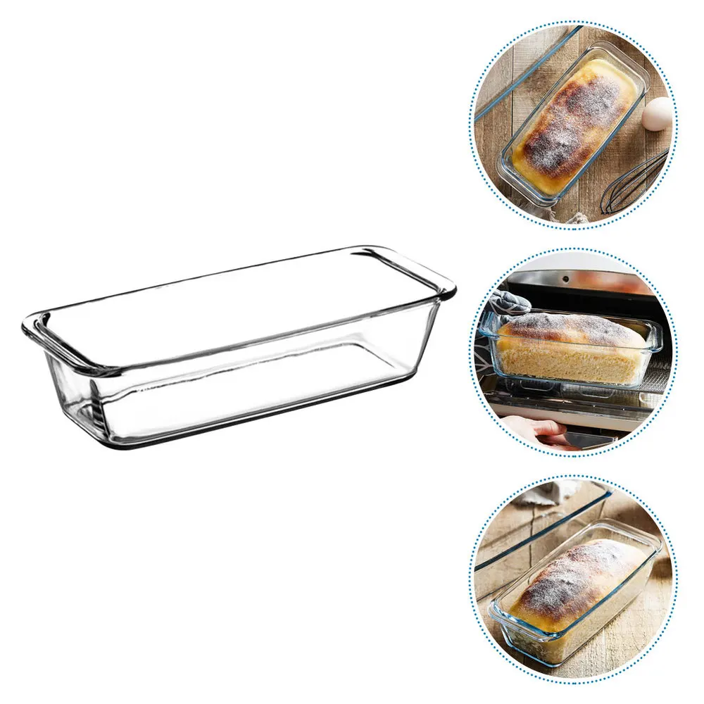 

1Pc Barbecue Baking Pan Salad Container Food Bowl Household Glassware (White)