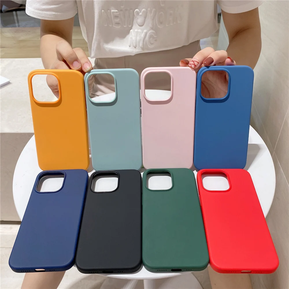 

Original Silicone Case For iPhone 13 12 Pro Max High Quality True Liquid Cover For Iphone 13 12 mini Coque Funda iPhone 13