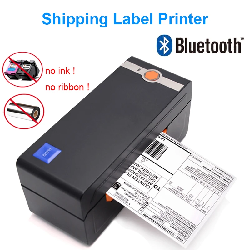Billig Thermische Aufkleber Drucker Bluetooth Verschiffen Label Drucker Mini Tragbare Drahtlose Drucker Für IOS Android MAC Windows Linux