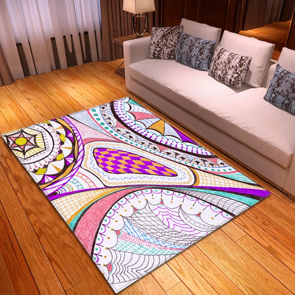 

Abstract art carpets kids room decorative carpet home bedroom non-slip rug modern living room dining room 3D printing floor mats