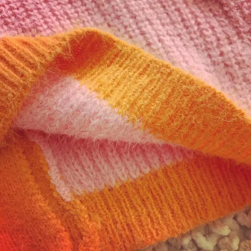 Pink cropped cardigan women knitted sweaters elegant korean crop sweater long sleeve autumn vintage tops short mohair |