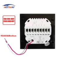 hessway led 24vac heat cool temp thermostat rs485modbus for fan coil unit nc no