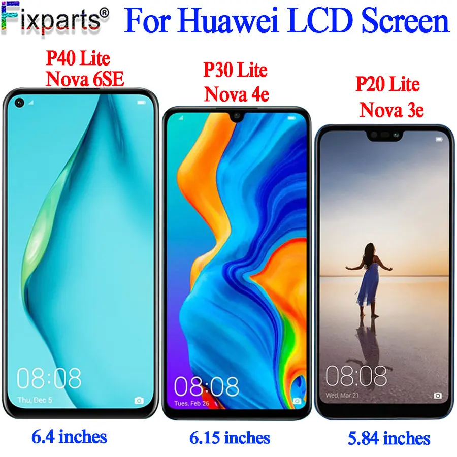 Для Huawei P20 Lite LCD P30 LDisplay сенсорный экран дигитайзер сборка для p30 Lite/Nova 4E P40 Nova 6SE