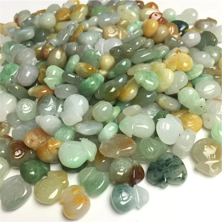 Money pocket Natural Grade A jade Type ICY Jade Burma jadeite Lucky pendant Bead Girl Jewelry Yellow Baby KID Emerald earrings | Украшения