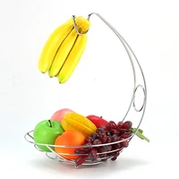 iron banana hanger tree holder fruit storage bowl basket stand hook grapes storage