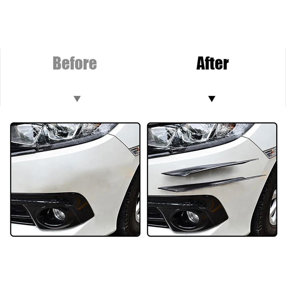 4 шт. Универсальный карбоновый автомобильный передний бампер Canard Splitter для губ