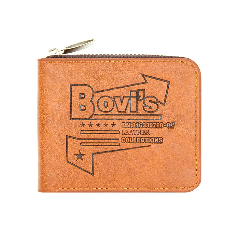 

2021 Men PU Leather Retro Wallet Large Capacity Card Holder Scratch-Resistant Waterproof Purse Luxury Design Billetera Hombre