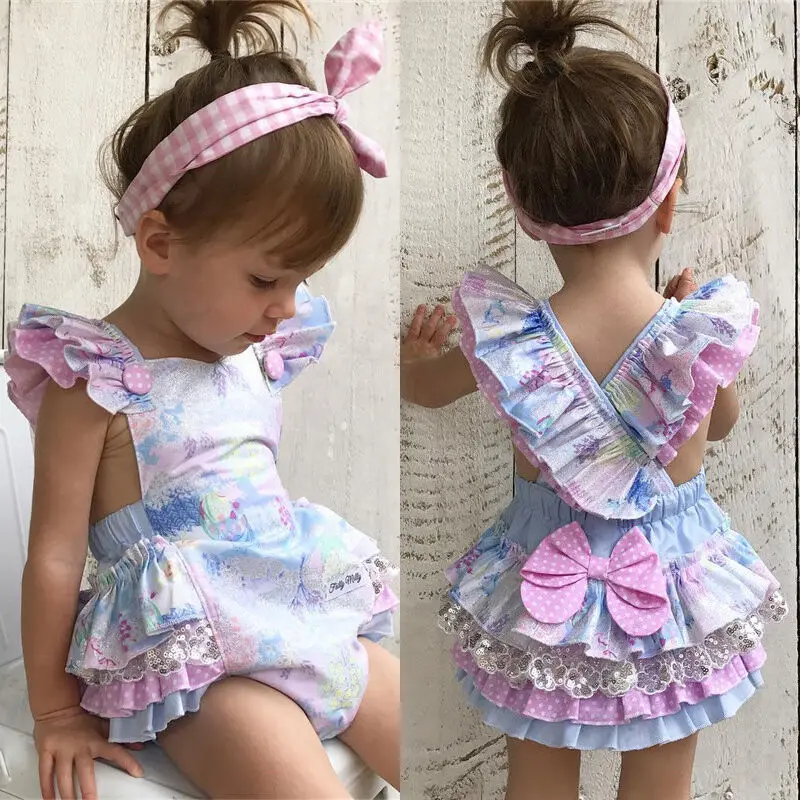 

PUDCOCO Floral Newborn Infant Baby Girl Romper Jumpsuit Playsuit Outfits Sunsuit 0-3Y