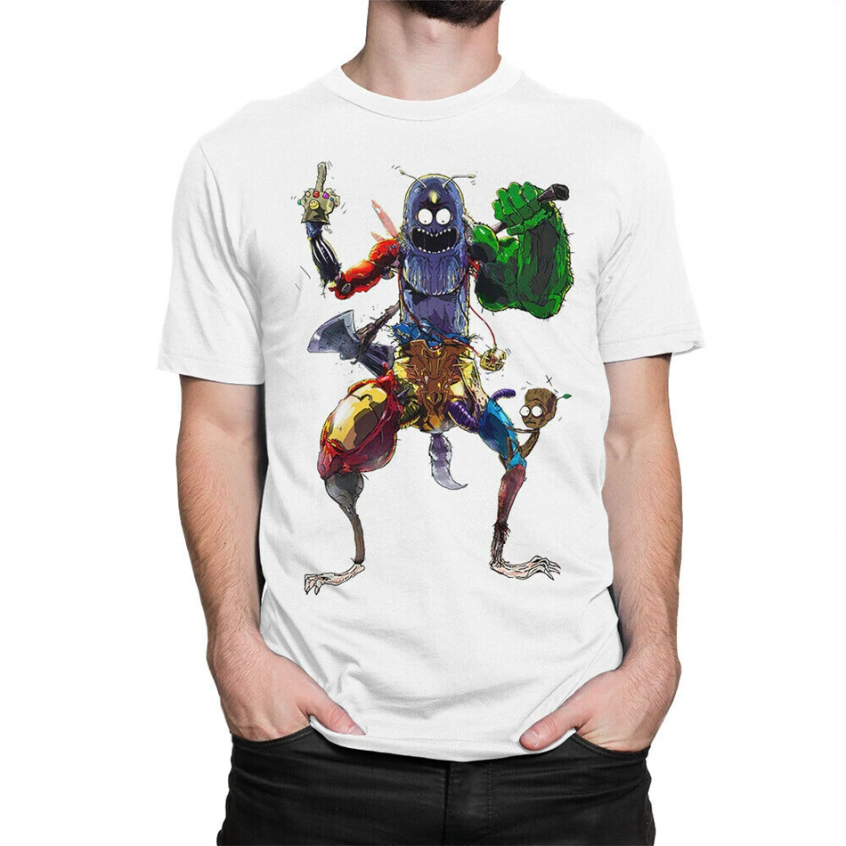 Рик Санчез как танос забавная художественная футболка хлопковая Футболка с