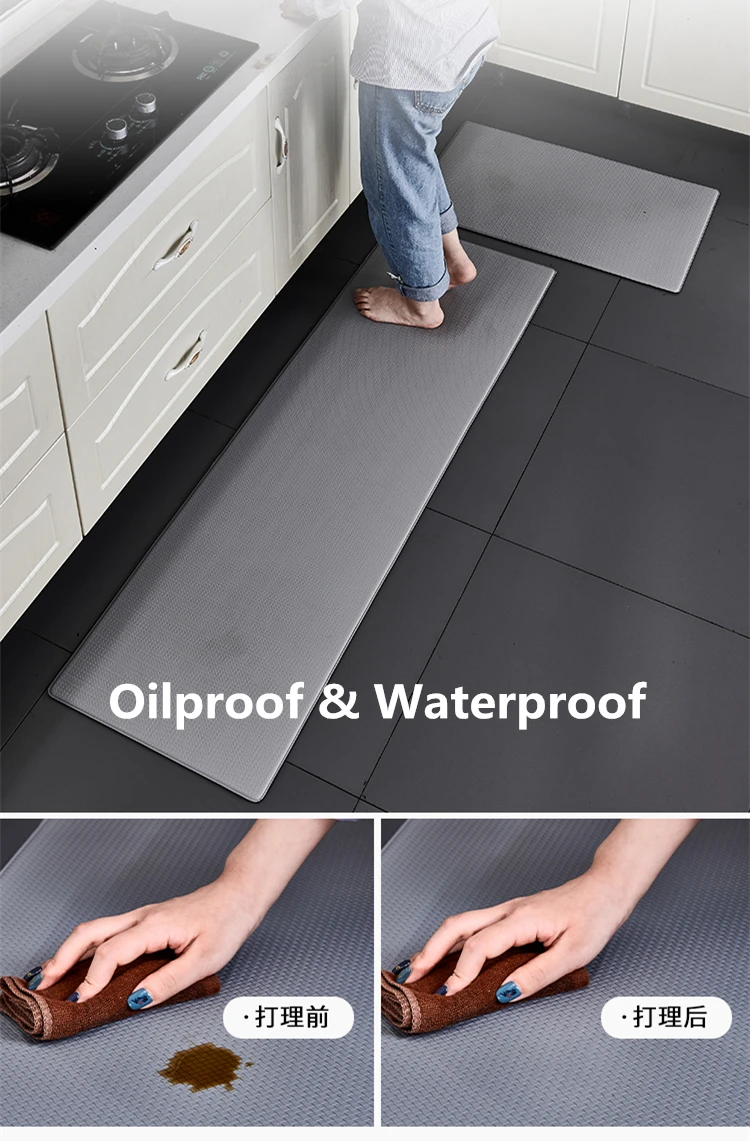 1pcs modern kitchen carpet waterproof oilproof pvc kitchen mat home doormat nonslip floor mat for living room bathroom area rugs free global shipping
