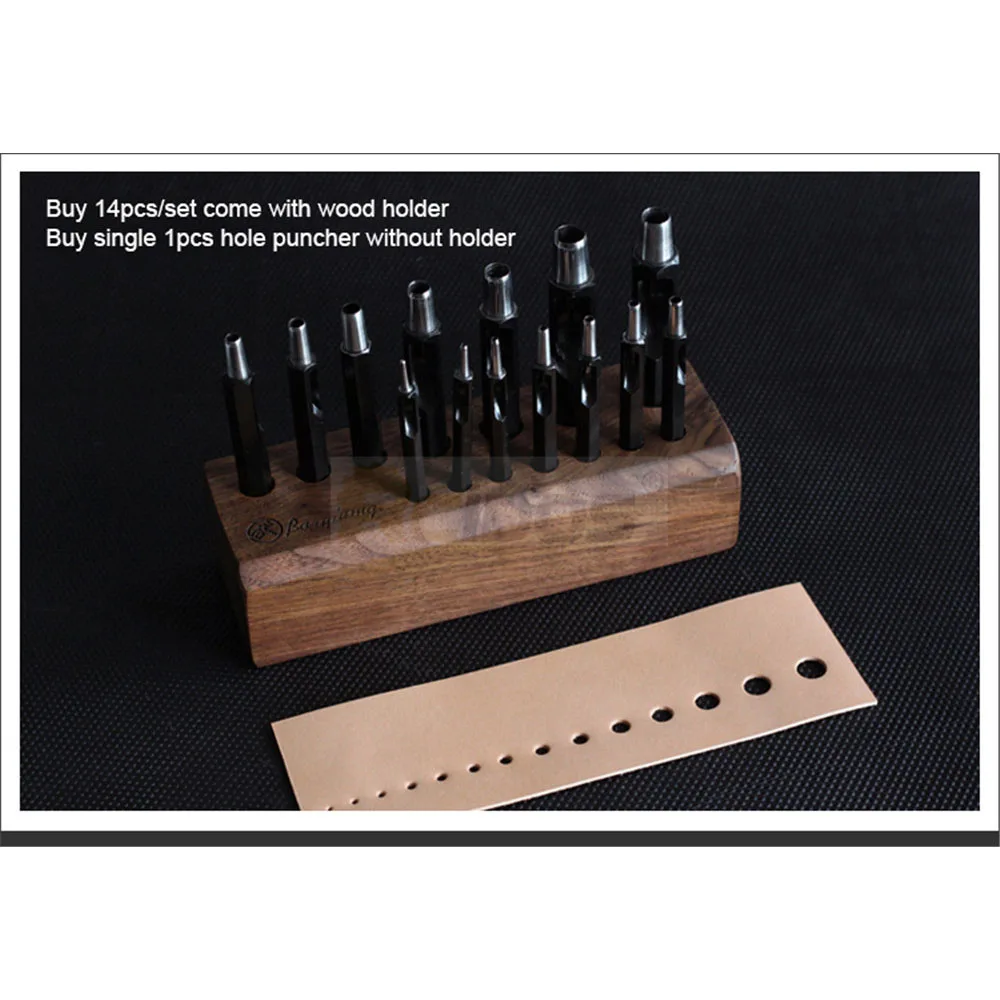 RCIDOS Шестигранная форма DC53 стальная ручка кожаный ремень круглый дырокол диаметр