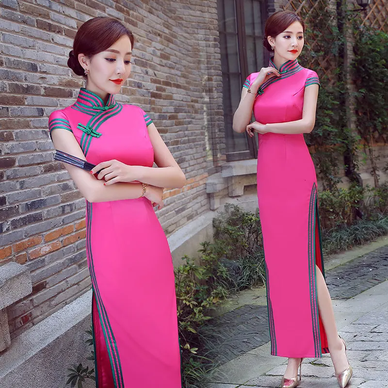 Вечерние вечернее традиционное китайское платье в китайском стиле для женщин