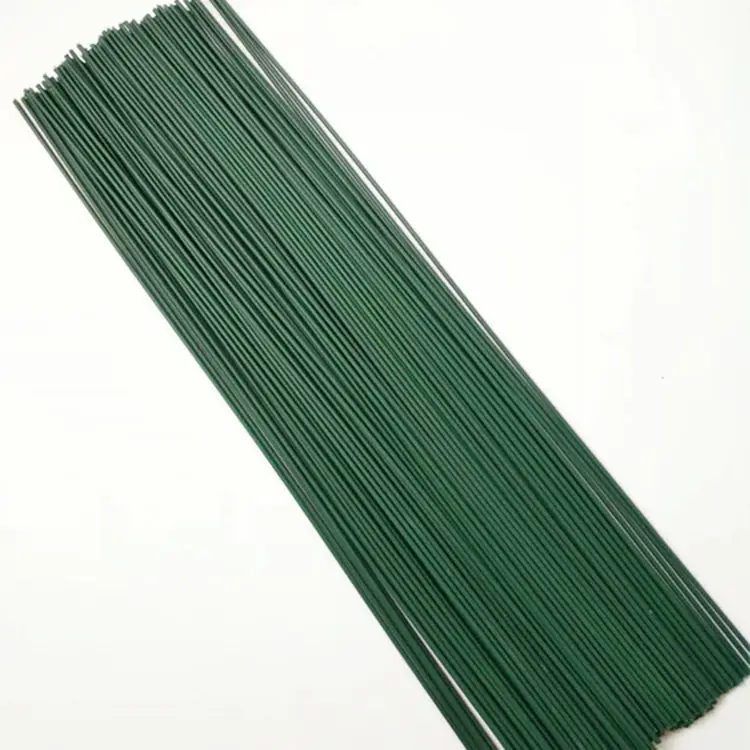 12 шт./лот Зеленый 60 см Пластиковый Цветочный стебли цветочный провод свадебный