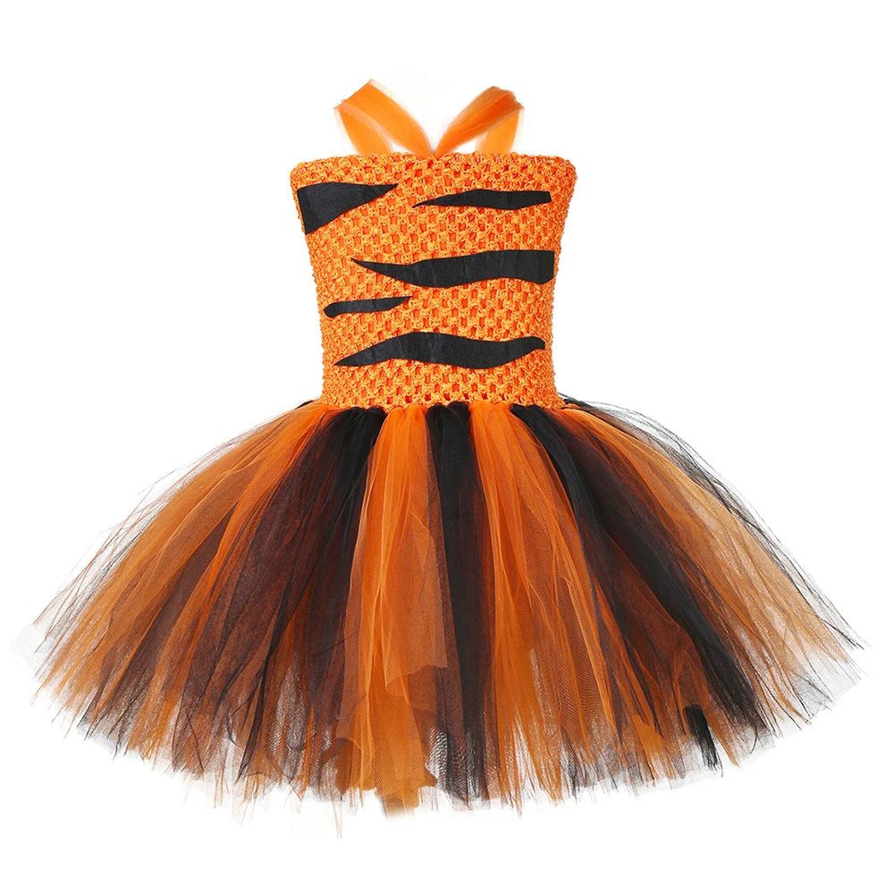 Tiger Girls Tutu Dress Outfit Zoo Animal Toddler Baby Girl Fancy Performance Birthday Party Dresses Kids Halloween Costumes Set | Детская