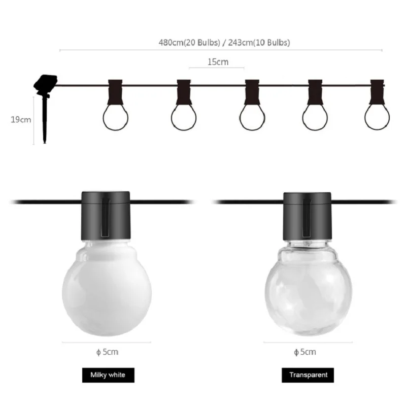 Садовый уличный светильник на солнечной батарее светодиодный фонасветильник