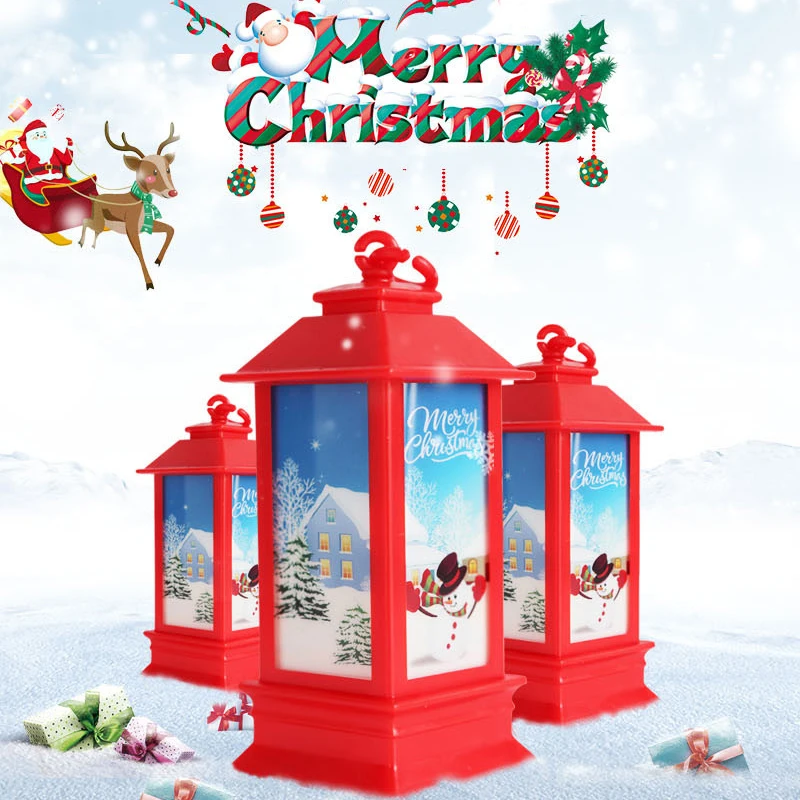 

2021 4 шт. рождественские Подвесные светодиодные фонарики, подсвечники, реквизит для рождественской вечеринки, украшения для дома, сада, двора...