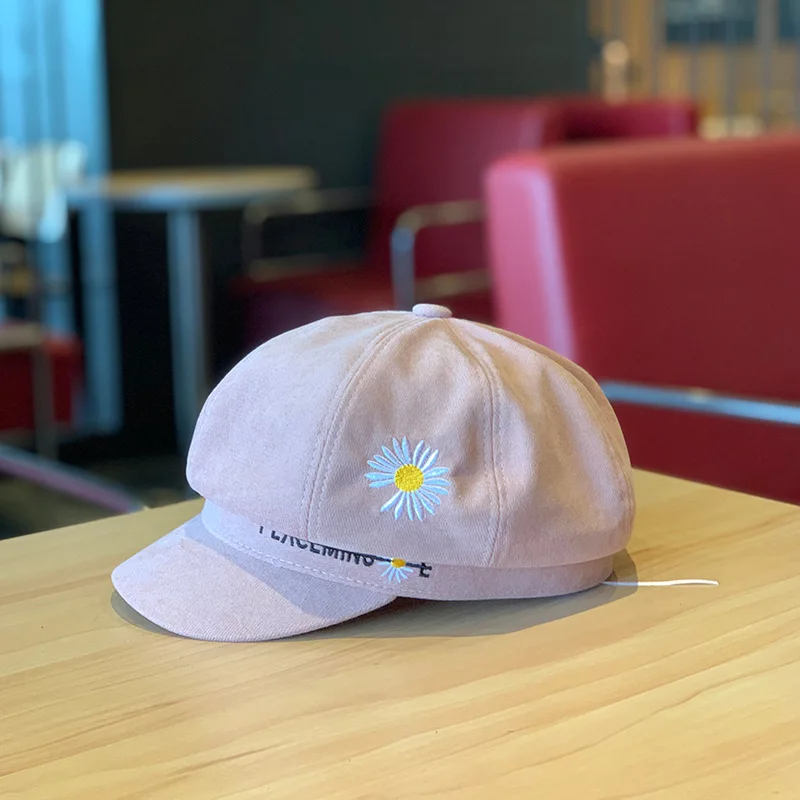 Маленькая шляпа с ромашками и цветами Женская Корейская версия весенне-осеннего