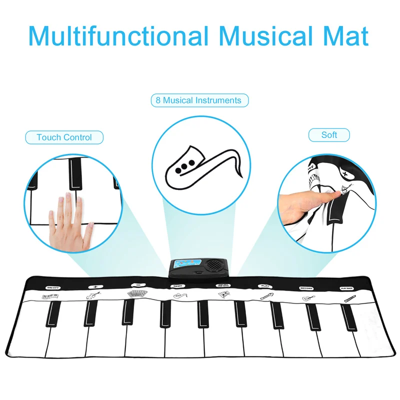Детское музыкальное одеяло для пианино музыкальные игровые коврики детское