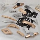 Заколки для волос женские, из сплава, геометрические, в форме хвоста, 1 шт.