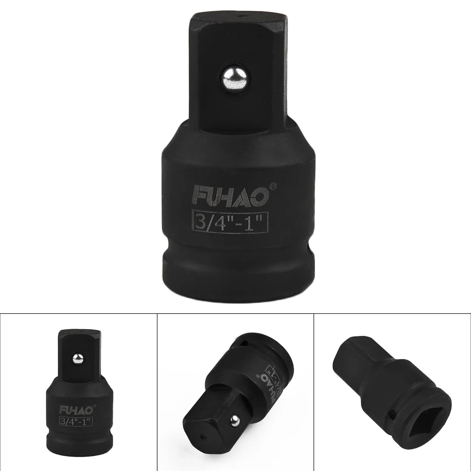 

3/4" To 1 Inch Drive Black Air Impact Socket Adapter Reducer Heavy Duty Ratchet Electric Wrench Adapter