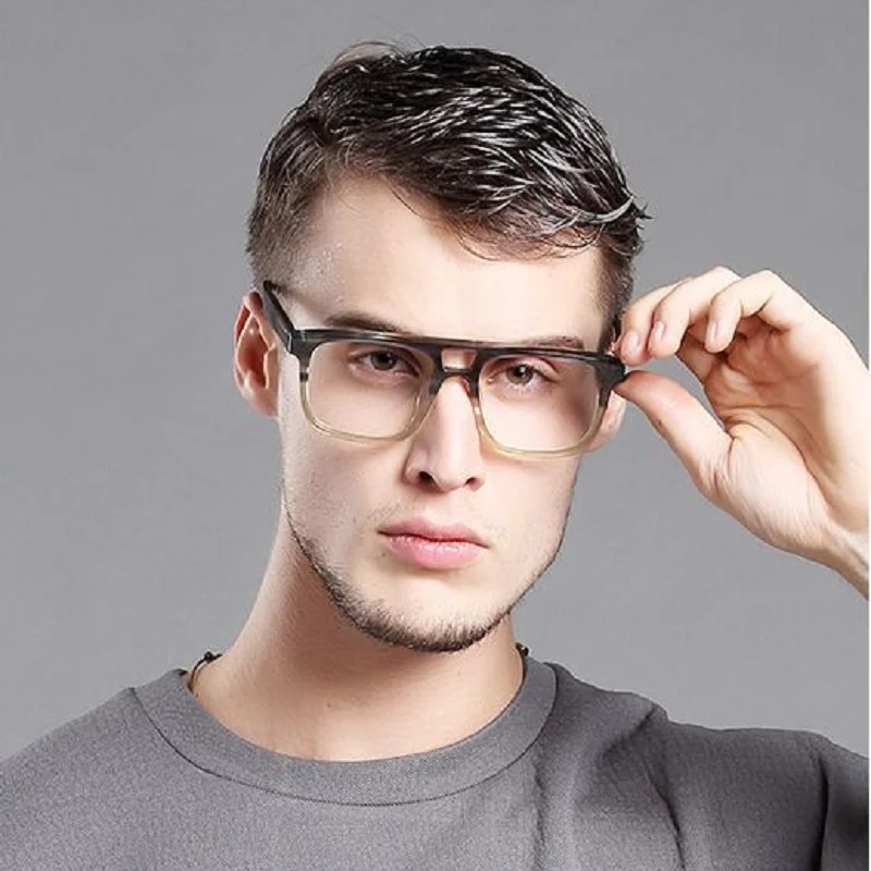 

Men Classic Transparent Square Anti Blue Ray Glasses Clear Lens Computer Reading Eyeglasses Optical Spectacles Frame Lunettess