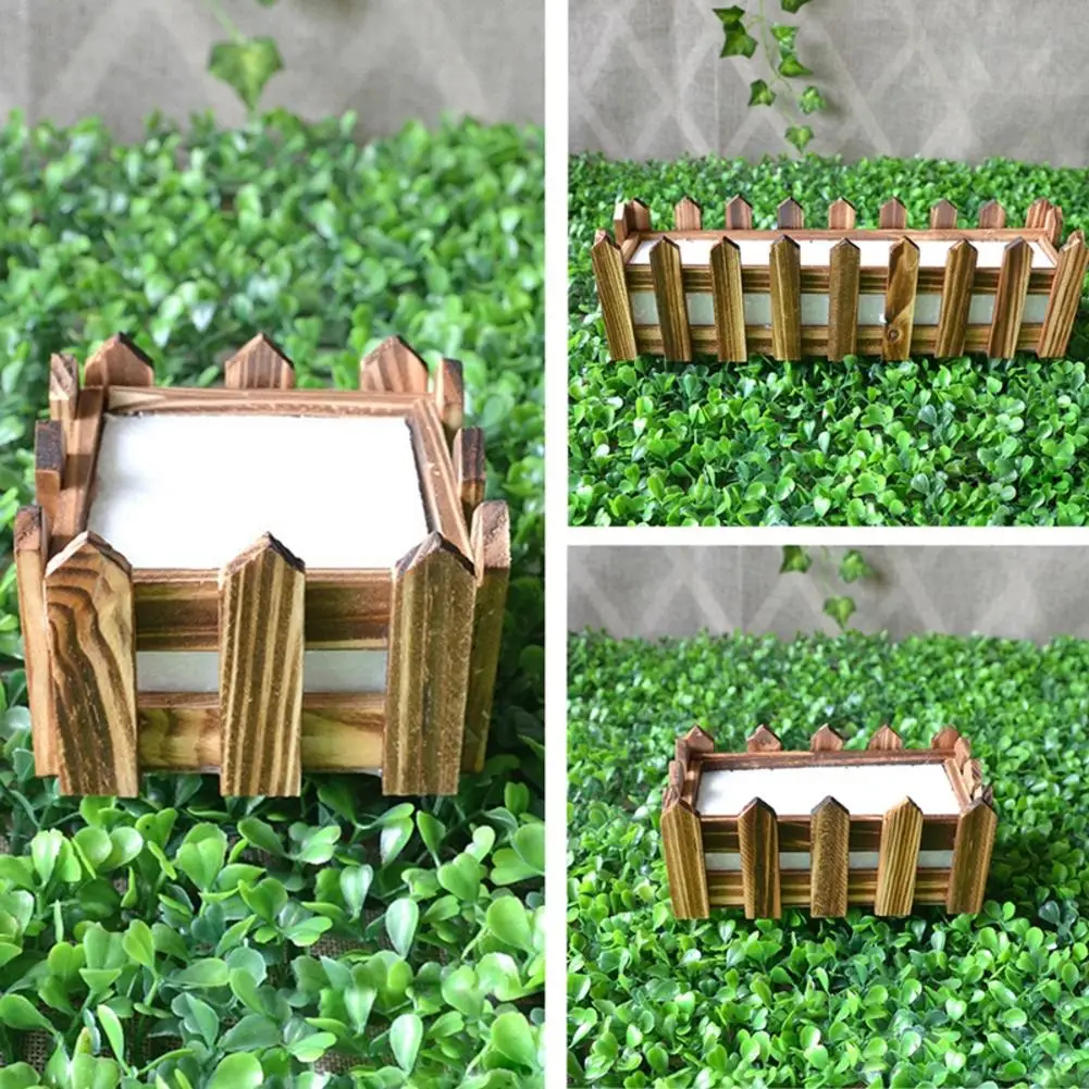 1 шт. карбонизированный деревянный цветочный горшок забор основной цвет