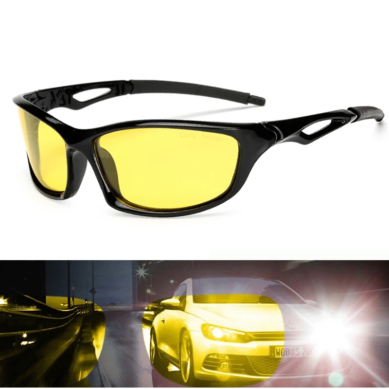 Мужские поляризованные солнцезащитные очки с чехлом для вождения и