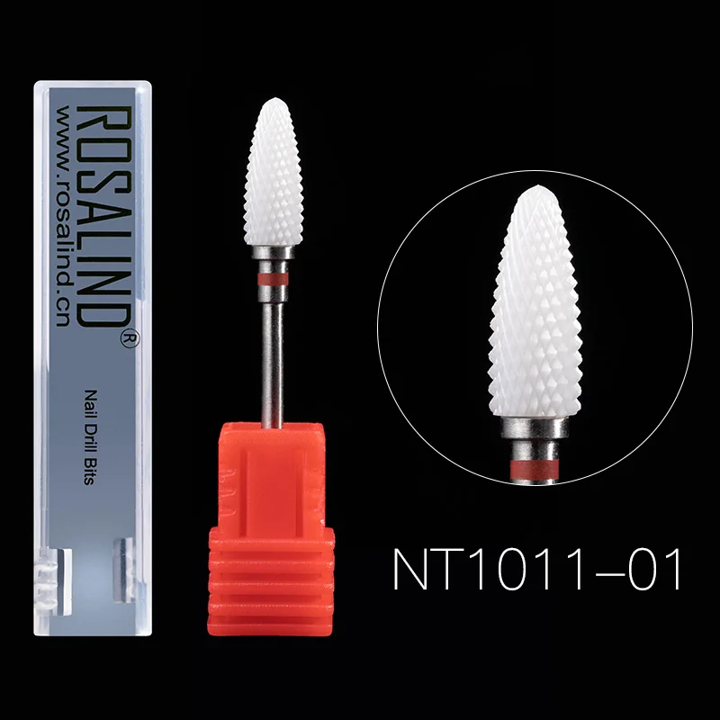 NT1011-01 ROSALIND керамический шлифовальный головной Бур для ногтей Rmove Arcylic поли гель порошок для ногтей Педикюр шлифовальный аппарат инструмент для ногтей - Цвет: NT1011-01