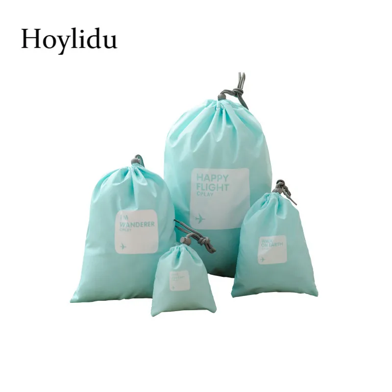 4 шт./компл. аксессуары для путешествий органайзер сумка хранения с завязкой