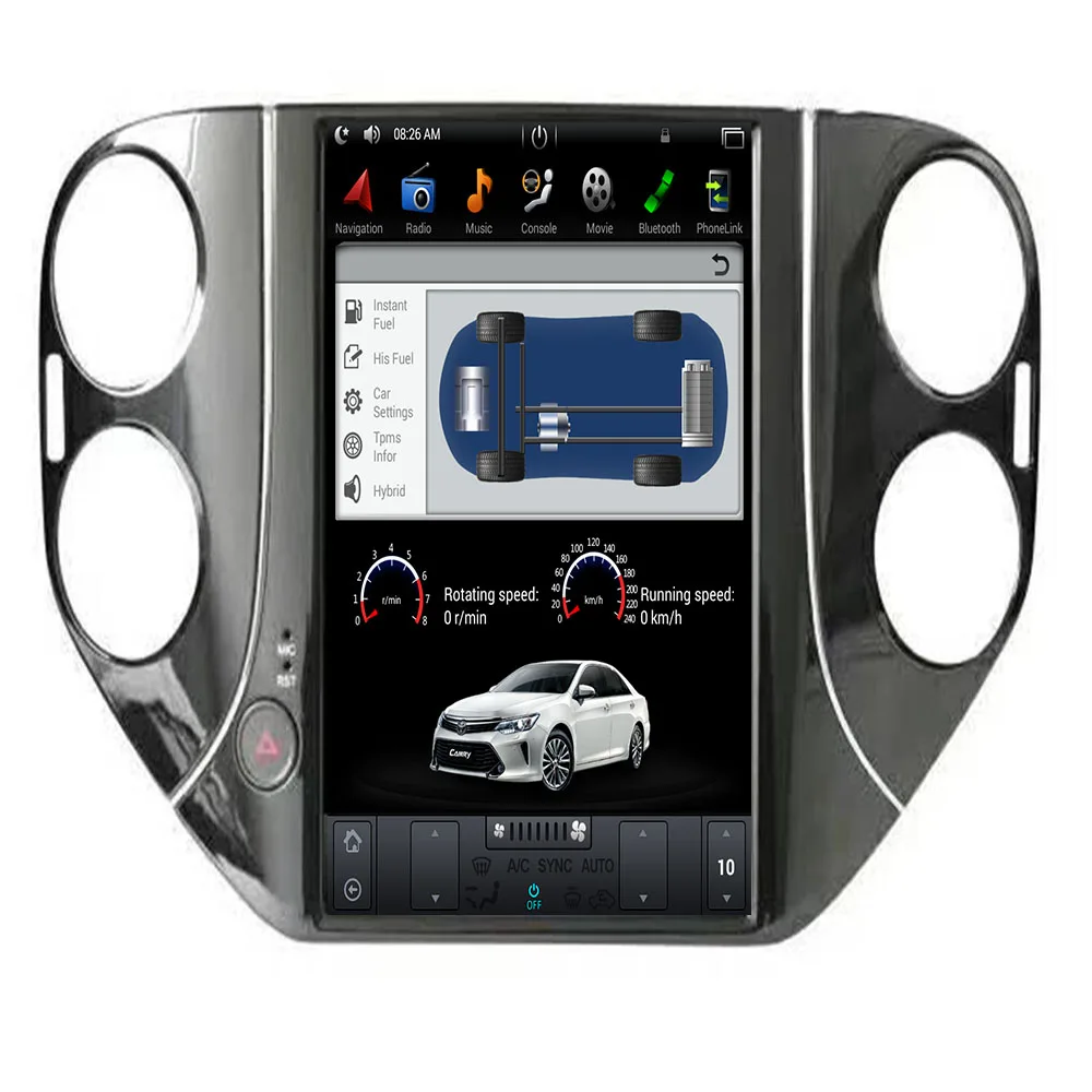 Android Tesla стиль автомобиля без dvd плеера gps навигация для VW Tiguan 2010 2019 радио