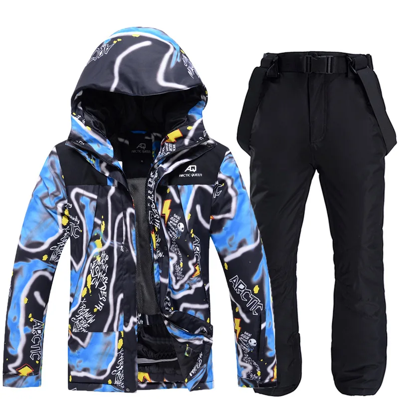 

Winter Ski Suit For Men Waterproof Ski Jacket Pants Set Outdoor Sports Windproof Warm Skiing and Snowboarding Jacket Men Brand