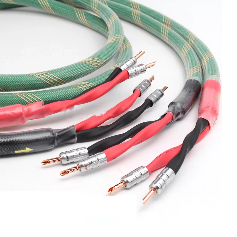 HI FI DIY аудиокабель для динамика с золотым покрытием аудиофил без содержания