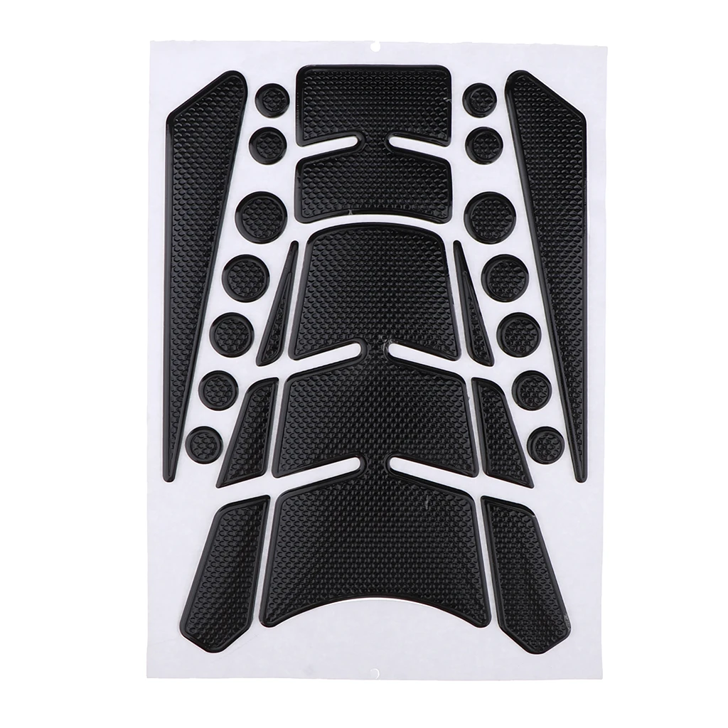 

3D Carbon Fiber Look Motorcycle Sport Tank Gas Protector Pad Sticker Universal Fit