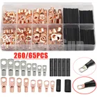 26024065 шт. в ассортименте, автомобильные медные кольцевые клеммы обжимной разъем для проводов без кабеля, клеммы для аккумулятора, спаянные соединители