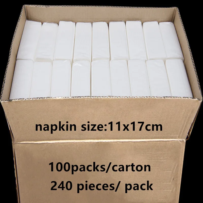 (100 упаковок/коробка) салфетки из белой мягкой бумаги для обеденного стола