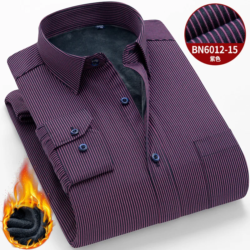 

Plus Size Men Shirt Long Sleeve Solid Striped Shirts Men Autumn winter Large Cotton White Social Shirts Men Clothing Streetwear