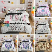 elegant dream catcher bedding set bohemian feather duvet cover 220x240 quilt covers winter comforter bed covers king queen size