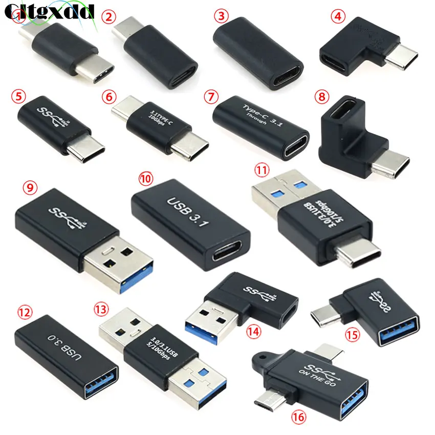

16X USB3.1 Micro USB Type-C USB3.0 разъем питания постоянного тока адаптер для зарядки Удлинительный кабель Type-C для ноутбука Планшета Телефона