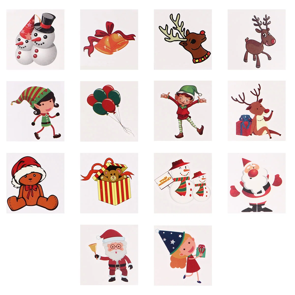 

120Pcs Christmas Pattern Tattoos Cartoon Tattoos Body Stickers for Kids
