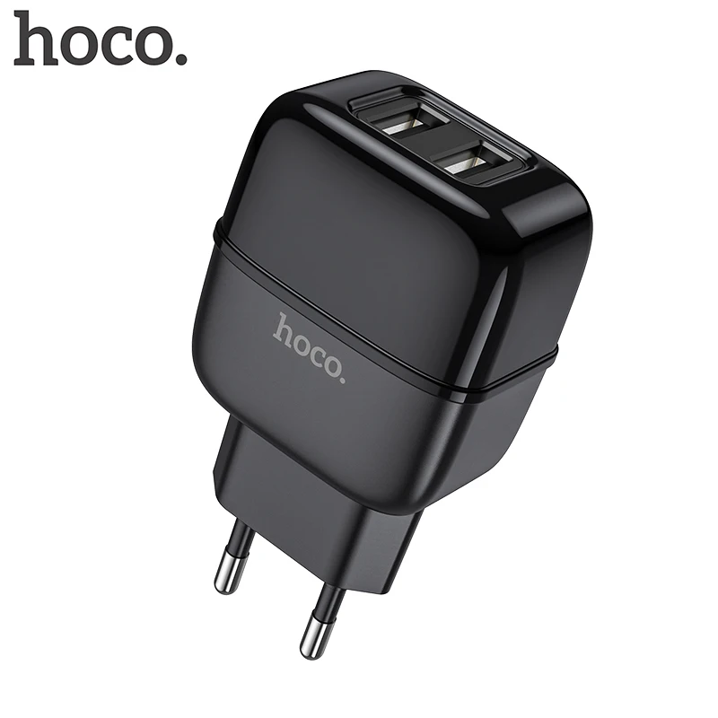Универсальное настенное зарядное устройство HOCO 5V2.4A с двумя USB портами