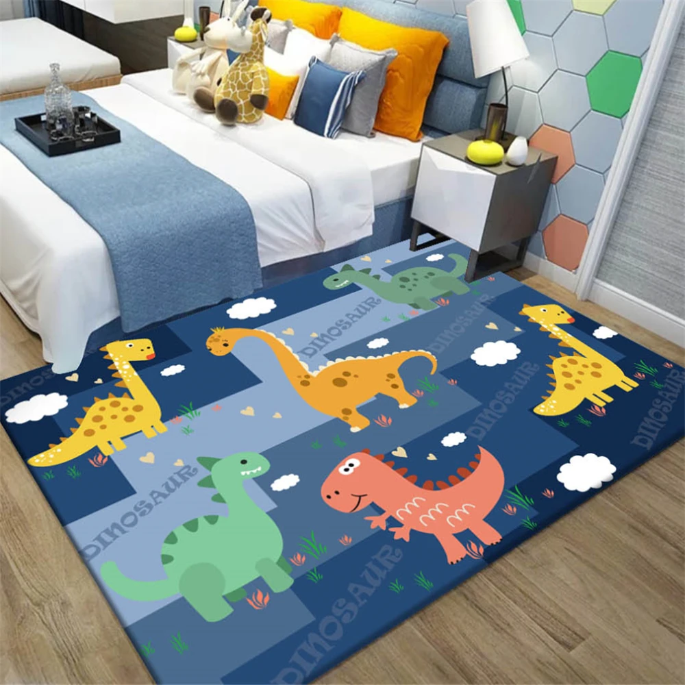 

Cartoon Dinosaur Carpet Living Room Area Rug Kids Play Bedroom Carpets Baby Crawling Floor Rug Anti-slip Kithen Mat Doormat