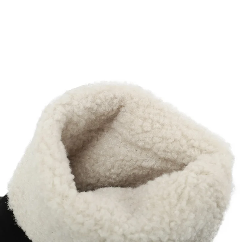 

women boots faux suede snow boots women ankle boots warm fur women booties solid winter boots leather women shoes free shipping